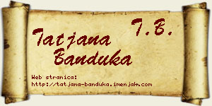 Tatjana Banduka vizit kartica